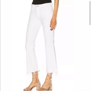AMO Kick Crop Jeans Sea Salt White Size 25